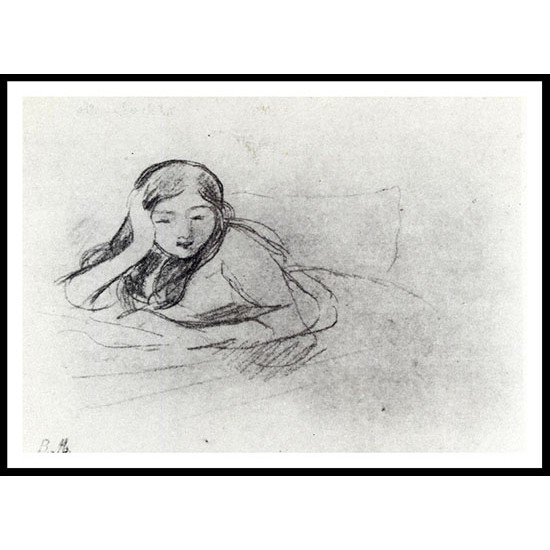 1893 eune Fille etendue, A New Print of a painting by Berthe Morisot