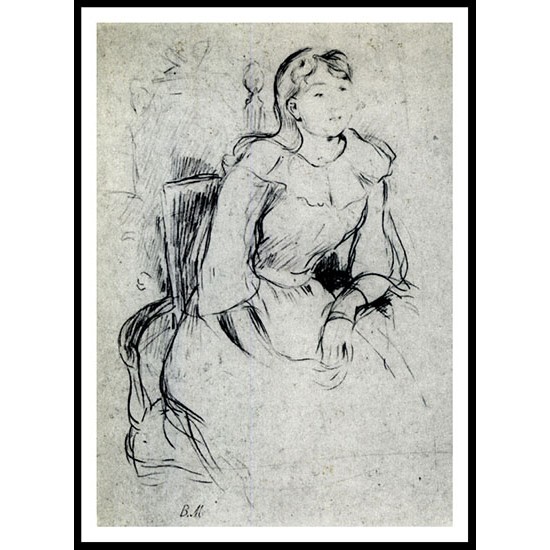 1894 Jeune Fille Blonde Fair Girl, A New Print of a painting by Berthe Morisot