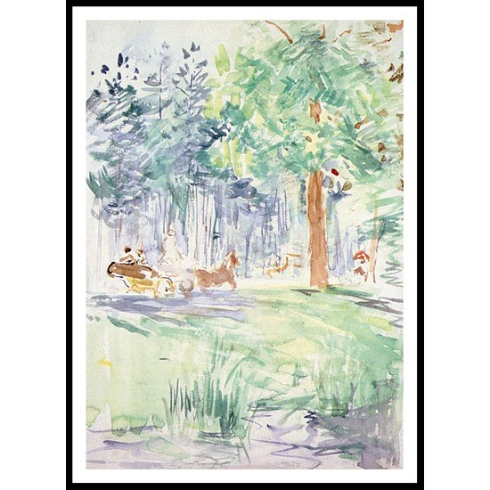 Carriage in the Bois de Boulogne circa, A New Print of a painting by Berthe Morisot