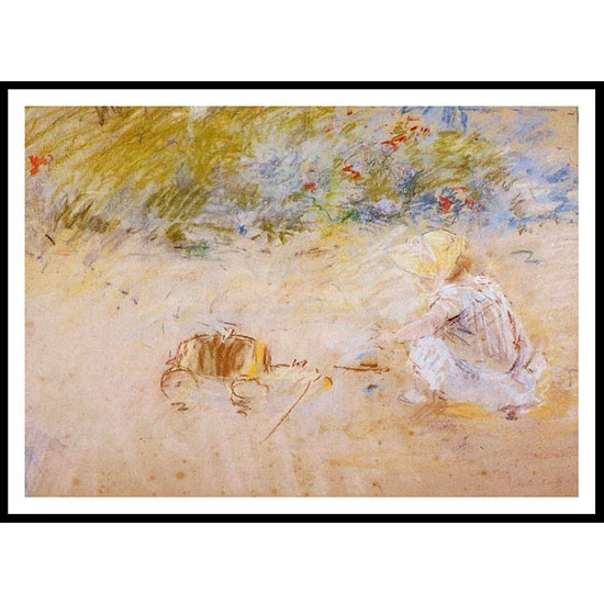 Child Playing in the Garden, A New Print of a painting by Berthe Morisot