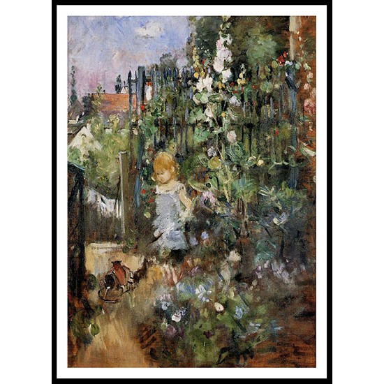 Child in the Rose Garden, A New Print of a painting by Berthe Morisot