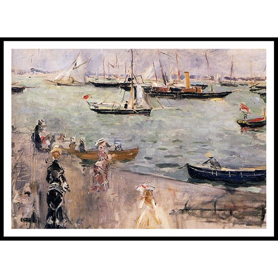 Harbor Scene Isle Wight, A New Print of a painting by Berthe Morisot