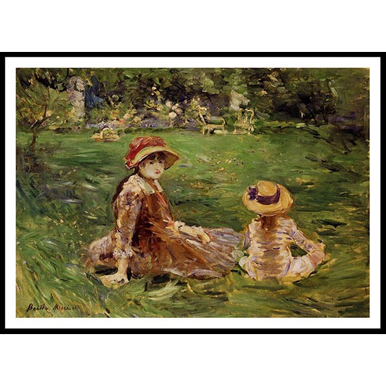 In the Garden at Maurecourt, A New Print of a painting by Berthe Morisot