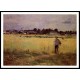 In the Wheat Fields at Gennevilliers, A New Print of a painting by Berthe Morisot