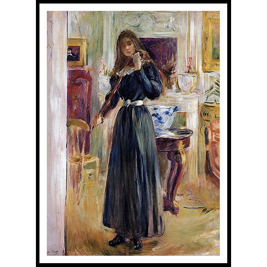 Julie Playing a Violin, A New Print of a painting by Berthe Morisot