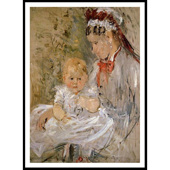 Julie with Her Nurse, A New Print of a painting by Berthe Morisot