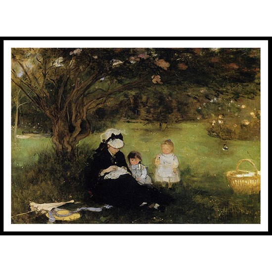 Lilacs at Maurecourt, A New Print of a painting by Berthe Morisot