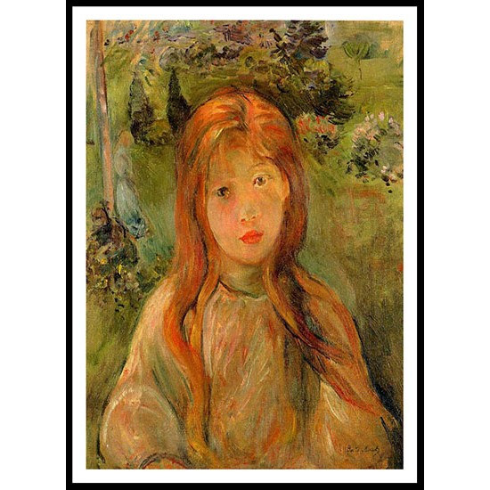 Little Girl at Mesnil Jeanne Bodeau, A New Print of a painting by Berthe Morisot