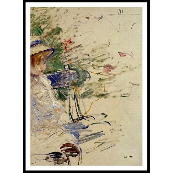 Little Girl in a Garden, A New Print of a painting by Berthe Morisot