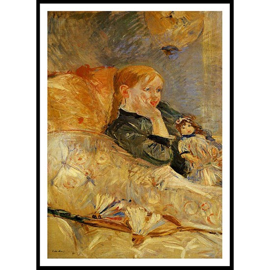 Little Girl with a Doll, A New Print of a painting by Berthe Morisot