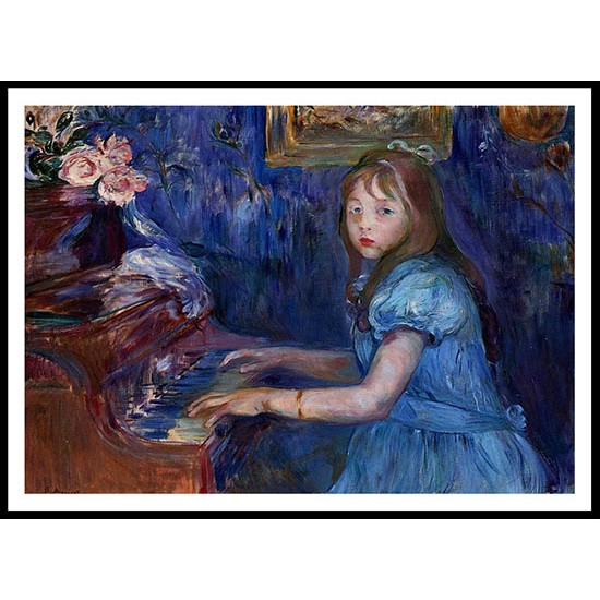 Lucie Leon at the Piano, A New Print of a painting by Berthe Morisot