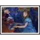 Lucie Leon at the Piano, A New Print of a painting by Berthe Morisot