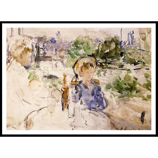 Luncheon in the Countryside, A New Print of a painting by Berthe Morisot