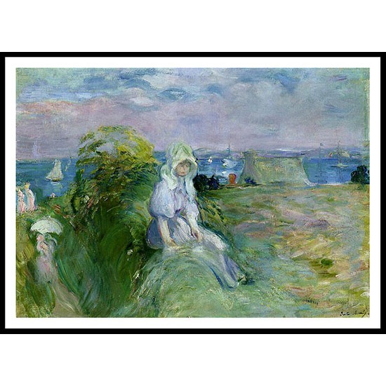 On the Cliff at Portrieu, A New Print of a painting by Berthe Morisot