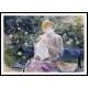 Pasie Sewing in the Garden, A New Print of a painting by Berthe Morisot