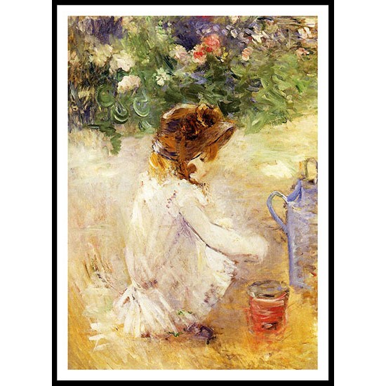 Playing in the Sand, A New Print of a painting by Berthe Morisot