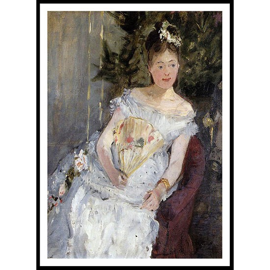 Portrait of Marguerite Carre also known as Young Girl in a Ball Gown, A New Print of a painting by Berthe Morisot