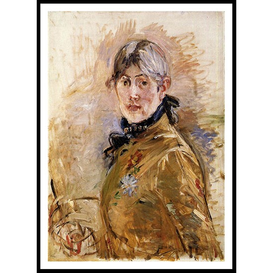 Self Portrait, A New Print of a painting by Berthe Morisot