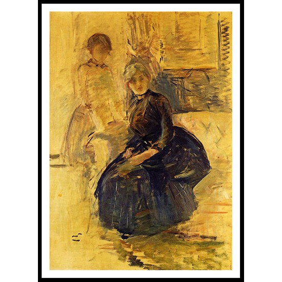 Self Portrait with Julie study, A New Print of a painting by Berthe Morisot