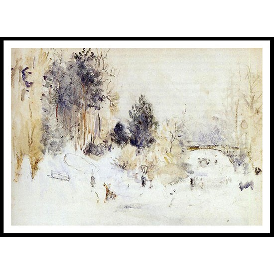 Snowy Landscape also known as Frost, A New Print of a painting by Berthe Morisot