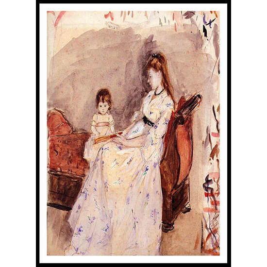 The Artists Sister Edma with Her Daughter Jeanne, A New Print of a painting by Berthe Morisot