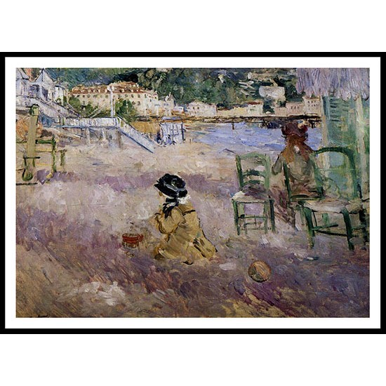 The Beach at Nice, A New Print of a painting by Berthe Morisot