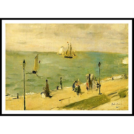 The Beach at Petit Dalles also known as On the Beach, A New Print of a painting by Berthe Morisot