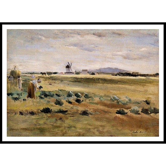 The Little Windmill at Gennevilliers, A New Print of a painting by Berthe Morisot