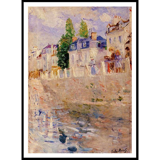 The Quay at Bougival, A New Print of a painting by Berthe Morisot