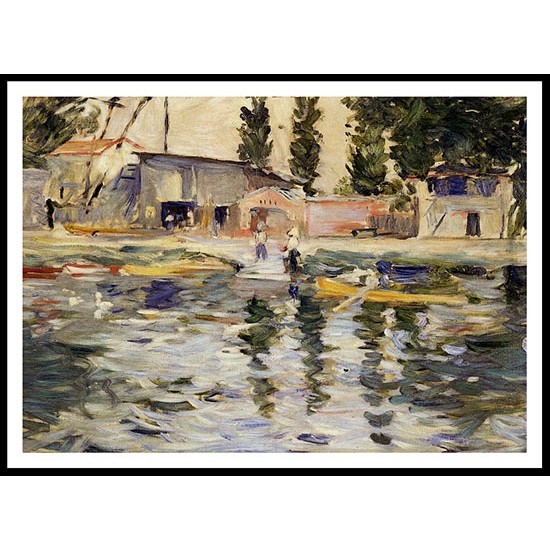 The Seine at Bougival, A New Print of a painting by Berthe Morisot