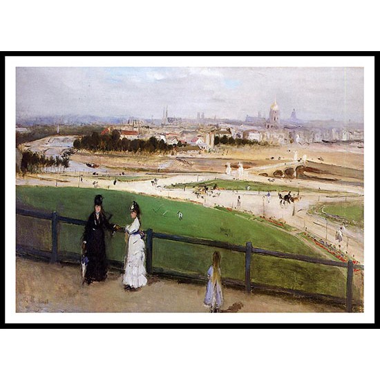 View of Paris from the Trocadero Heights, A New Print of a painting by Berthe Morisot