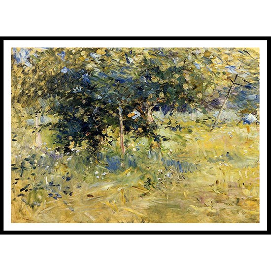 Willows in the Garden at Bougival, A New Print of a painting by Berthe Morisot