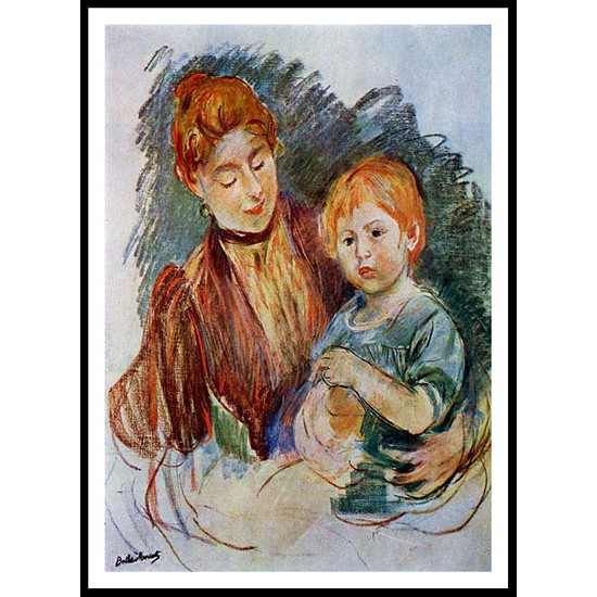 Woman and Child, A New Print of a painting by Berthe Morisot