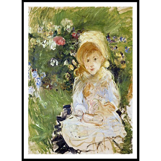 Young Girl with Doll, A New Print of a painting by Berthe Morisot