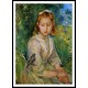 Young Girl with a Bird, A New Print of a painting by Berthe Morisot