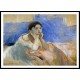 Young Woman Leaning on Her Elbows, A New Print of a painting by Berthe Morisot