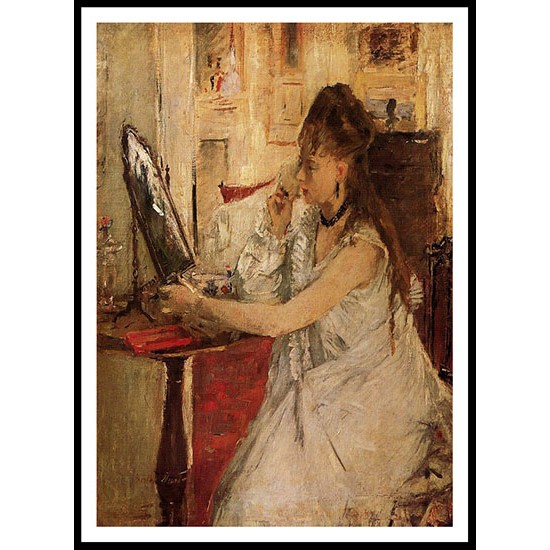 Young Woman Powdering Her Face, A New Print of a painting by Berthe Morisot