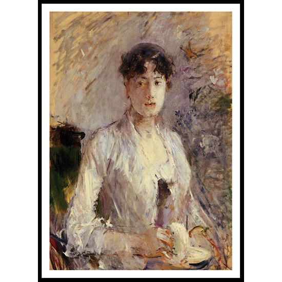 Young Woman in Mauve, A New Print of a painting by Berthe Morisot