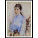 Young Woman in a Blue Blouse, A New Print of a painting by Berthe Morisot