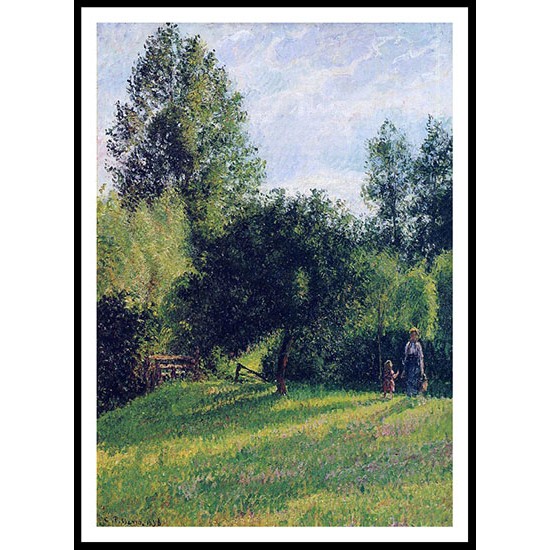 Apple Trees Sunset Eragny 1896, A New Print Of a Camille Pissaro Painting