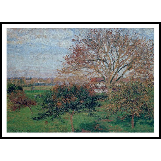 Autumn Morning at Eragny 1897, A New Print Of a Camille Pissaro Painting