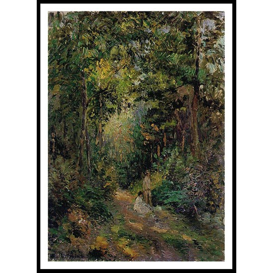 Autumn Path through the Woods 1876, A New Print Of a Camille Pissaro Painting