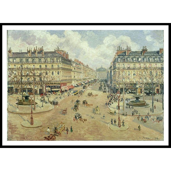 Avenue de lOpera Morning Sunshine 1898, A New Print Of a Camille Pissaro Painting