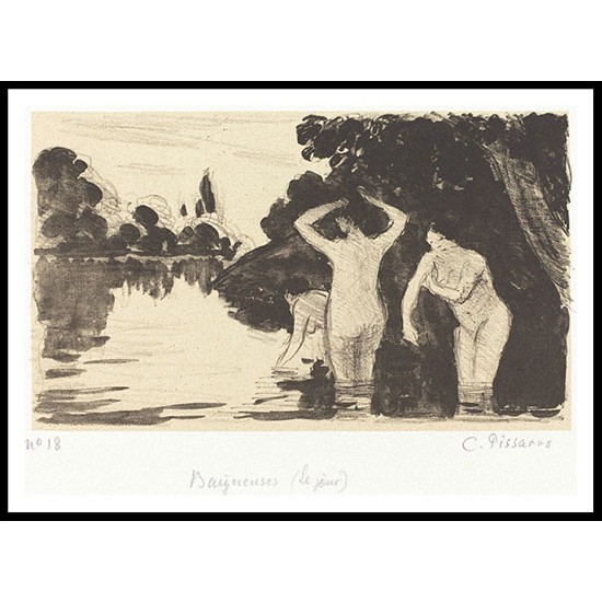 Bathers 1895 02, A New Print Of a Camille Pissaro Painting