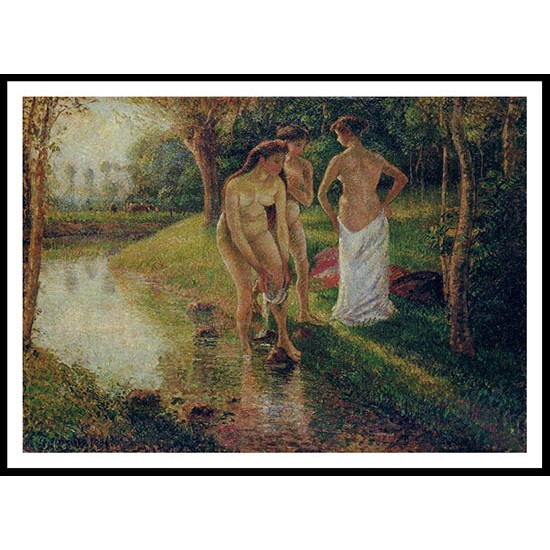 Bathers 1896, A New Print Of a Camille Pissaro Painting