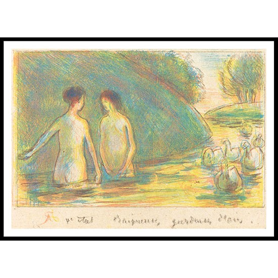 Bathers Tending Geese 1895, A New Print Of a Camille Pissaro Painting