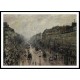 Boulevard Montmartre Foggy Morning 1987, A New Print Of a Camille Pissaro Painting