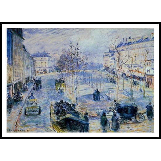 Boulevard de Clichy Winter Sunlight Effect 1880, A New Print Of a Camille Pissaro Painting