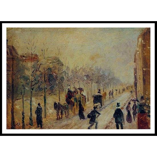 Boulevard des Batignolles 1878 79, A New Print Of a Camille Pissaro Painting