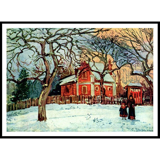 Chestnut Trees Louveciennes Winter 1872, A New Print Of a Camille Pissaro Painting